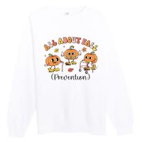 Retro I Love Fall Prevention Fall Occupational Therapy Ot Premium Crewneck Sweatshirt