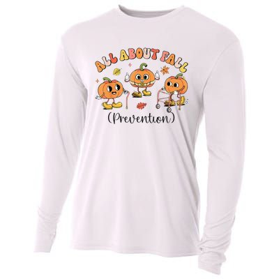 Retro I Love Fall Prevention Fall Occupational Therapy Ot Cooling Performance Long Sleeve Crew