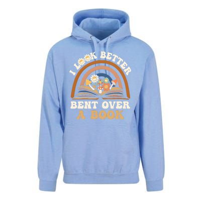 Rainbow I Look Better Bent Over A Book Unisex Surf Hoodie