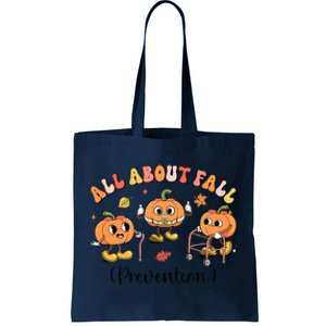 Retro I Love Fall Prevention Fall Occupational Therapy Ot Tote Bag