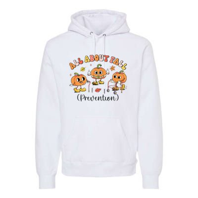 Retro I Love Fall Prevention Fall Occupational Therapy Ot Gift Premium Hoodie