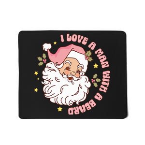 Retro I Love A Man With A Beard Christmas Mousepad