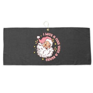 Retro I Love A Man With A Beard Christmas Large Microfiber Waffle Golf Towel