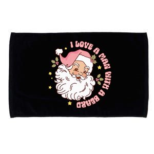 Retro I Love A Man With A Beard Christmas Microfiber Hand Towel