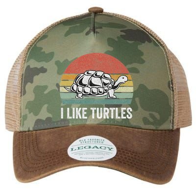 Retro I Like Turtles Turtle Turtle Lover Gifts Vintage Legacy Tie Dye Trucker Hat