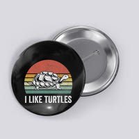 Retro I Like Turtles Turtle Turtle Lover Gifts Vintage Button