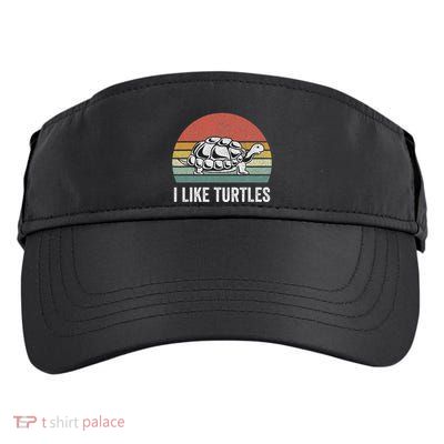Retro I Like Turtles Turtle Turtle Lover Gifts Vintage Adult Drive Performance Visor