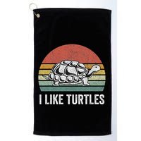 Retro I Like Turtles Turtle Turtle Lover Gifts Vintage Golf Towel