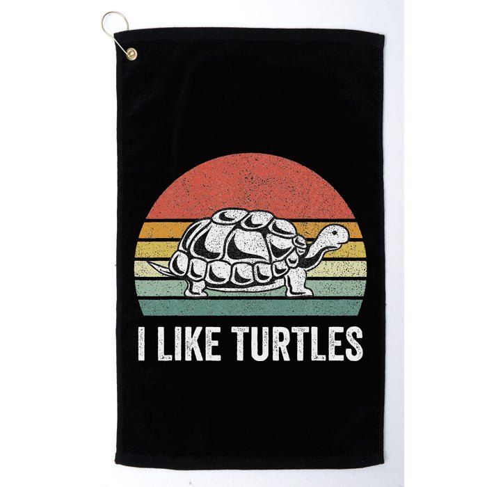 Retro I Like Turtles Turtle Turtle Lover Gifts Vintage Golf Towel