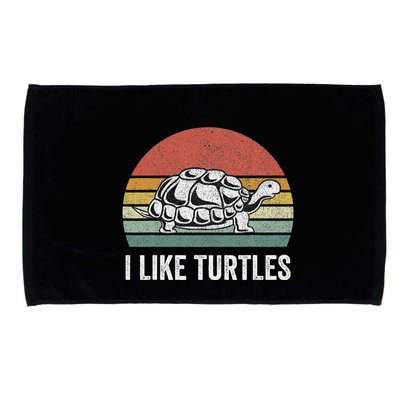 Retro I Like Turtles Turtle Turtle Lover Gifts Vintage Microfiber Hand Towel
