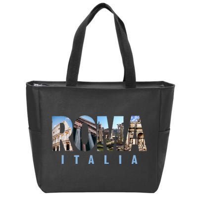 Rome Italy Landmarks Zip Tote Bag