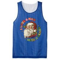 Retro I Love A With A Beard Santa Claus Merry Christmas Great Gift Mesh Reversible Basketball Jersey Tank