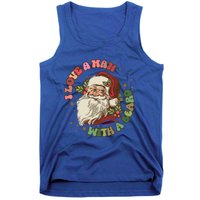 Retro I Love A With A Beard Santa Claus Merry Christmas Great Gift Tank Top