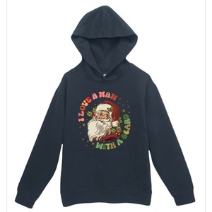 Retro I Love A With A Beard Santa Claus Merry Christmas Great Gift Urban Pullover Hoodie