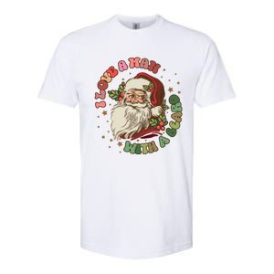 Retro I Love A With A Beard Santa Claus Merry Christmas Great Gift Softstyle CVC T-Shirt