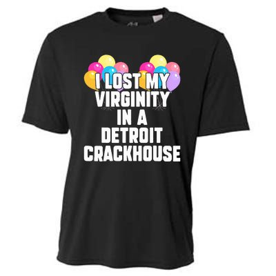 retro I lost my virginity in a detroit crackhouse  Cooling Performance Crew T-Shirt