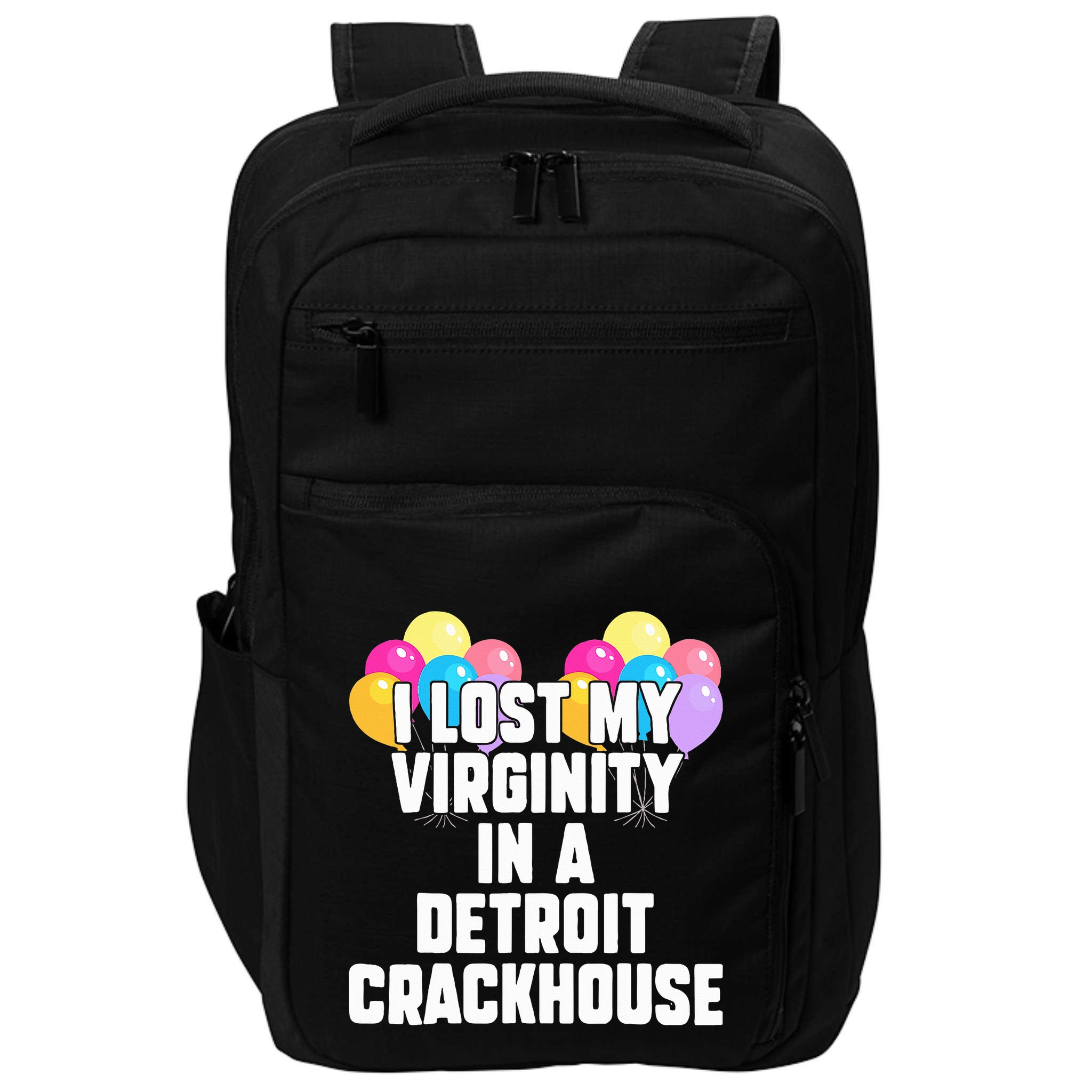 retro I lost my virginity in a detroit crackhouse  Impact Tech Backpack