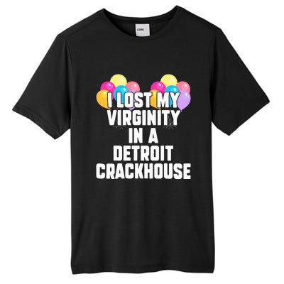 retro I lost my virginity in a detroit crackhouse  Tall Fusion ChromaSoft Performance T-Shirt