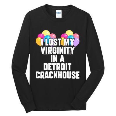 retro I lost my virginity in a detroit crackhouse  Tall Long Sleeve T-Shirt