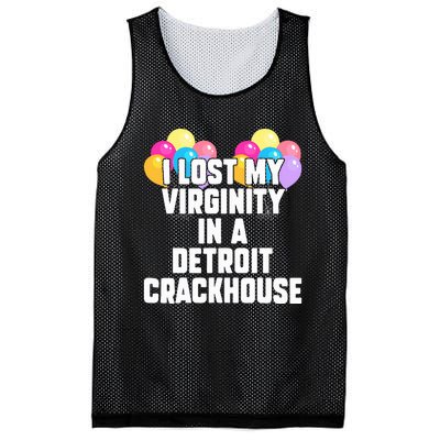 retro I lost my virginity in a detroit crackhouse  Mesh Reversible Basketball Jersey Tank