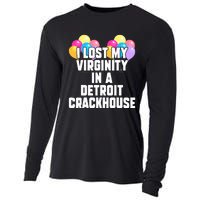 retro I lost my virginity in a detroit crackhouse  Cooling Performance Long Sleeve Crew