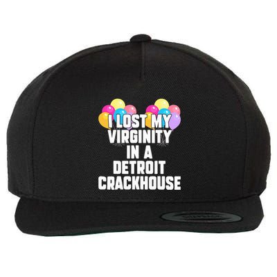 retro I lost my virginity in a detroit crackhouse  Wool Snapback Cap