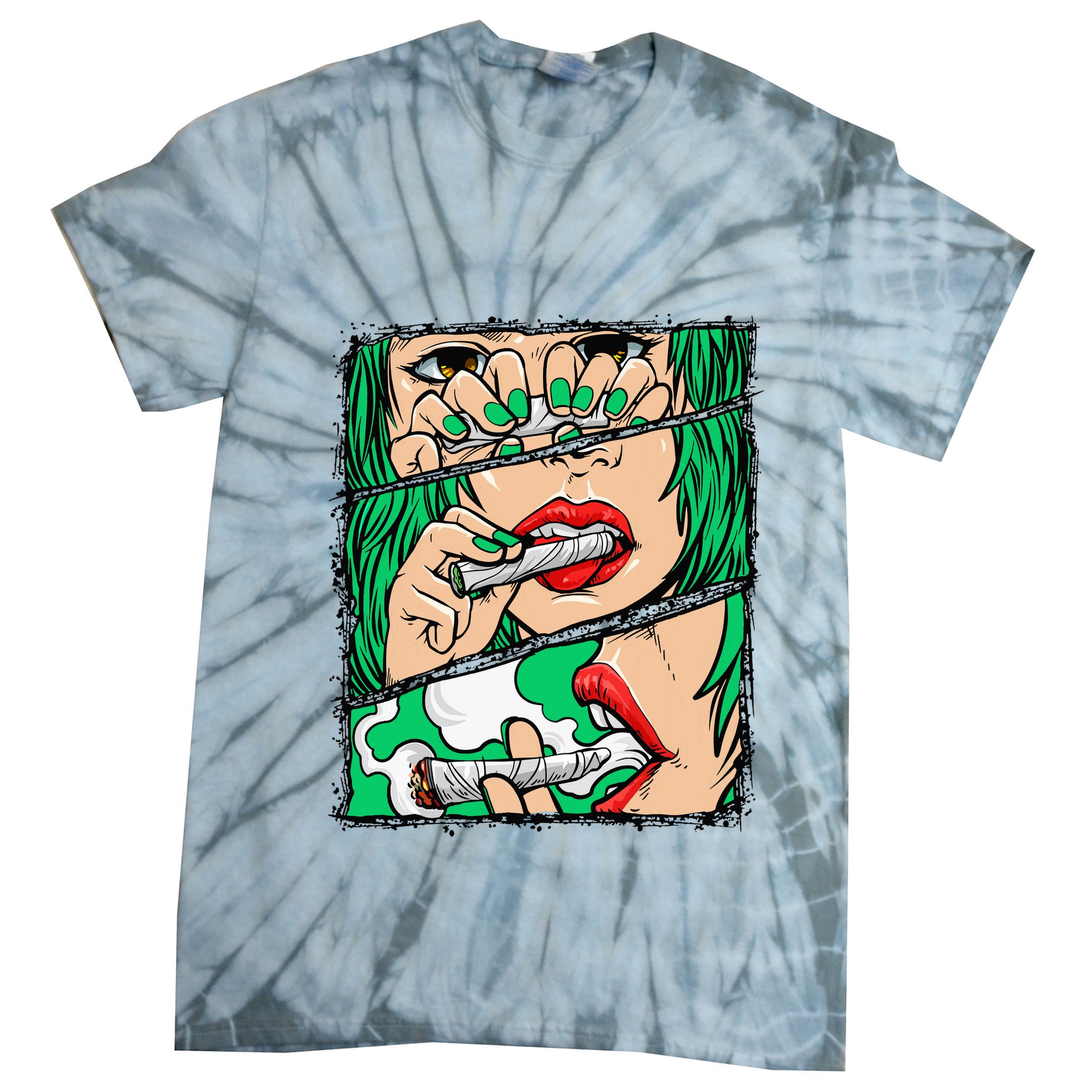 Roll It Lick It Smoke It Marijuana Pot Weed Tie-Dye T-Shirt