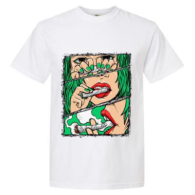 Roll It Lick It Smoke It Marijuana Pot Weed Garment-Dyed Heavyweight T-Shirt