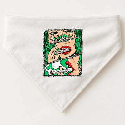 Roll It Lick It Smoke It Marijuana Pot Weed USA-Made Doggie Bandana