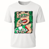 Roll It Lick It Smoke It Marijuana Pot Weed Cooling Performance Crew T-Shirt