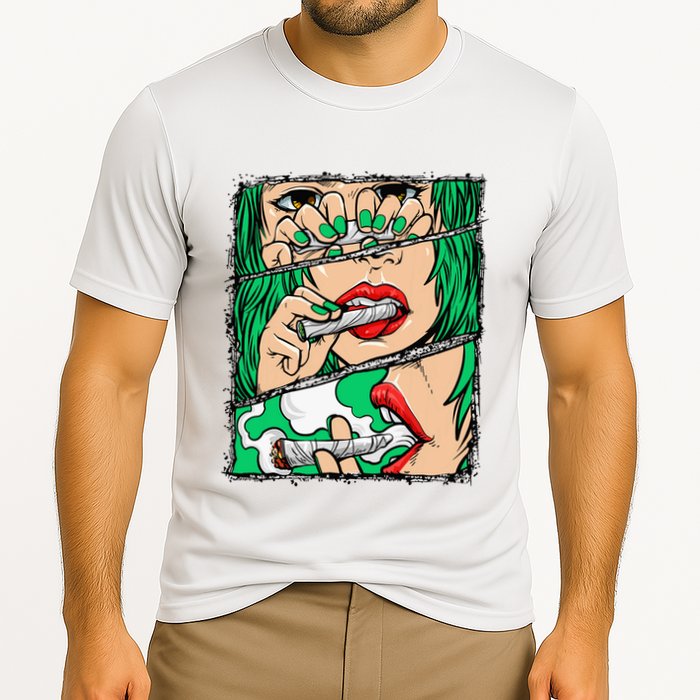 Roll It Lick It Smoke It Marijuana Pot Weed Cooling Performance Crew T-Shirt