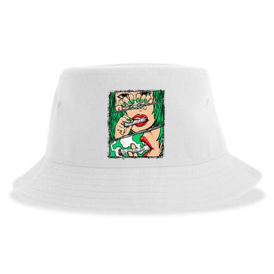 Roll It Lick It Smoke It Marijuana Pot Weed Sustainable Bucket Hat