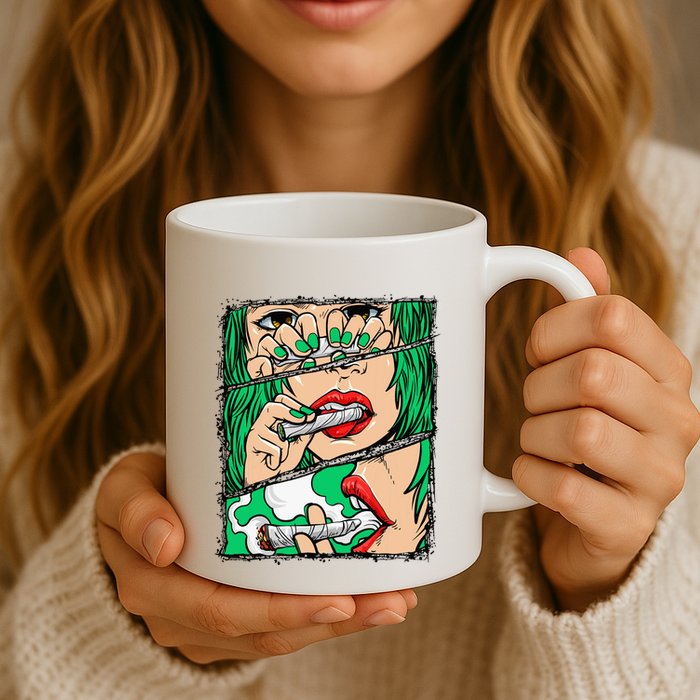 Roll It Lick It Smoke It Marijuana Pot Weed Mug