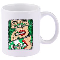 Roll It Lick It Smoke It Marijuana Pot Weed 11oz C Handle Ceramic Mug
