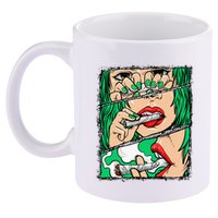 Roll It Lick It Smoke It Marijuana Pot Weed 11oz C Handle Ceramic Mug