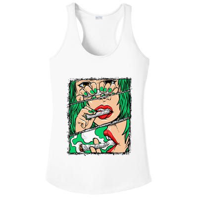 Roll It Lick It Smoke It Marijuana Pot Weed Ladies PosiCharge Competitor Racerback Tank