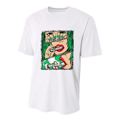 Roll It Lick It Smoke It Marijuana Pot Weed Youth Performance Sprint T-Shirt
