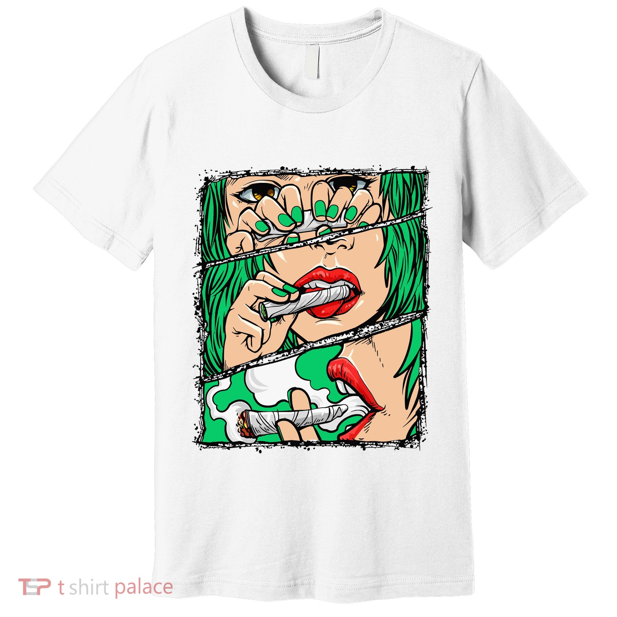 Roll It Lick It Smoke It Marijuana Pot Weed Premium T-Shirt