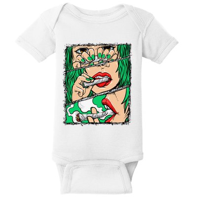 Roll It Lick It Smoke It Marijuana Pot Weed Baby Bodysuit