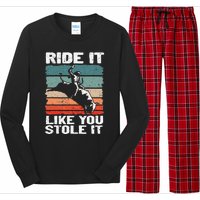 Ride It Like You Stole It Rodeo Bull Riding Cowboy Long Sleeve Pajama Set