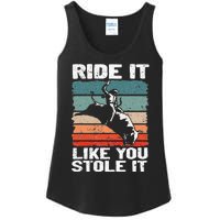 Ride It Like You Stole It Rodeo Bull Riding Cowboy Ladies Essential Tank