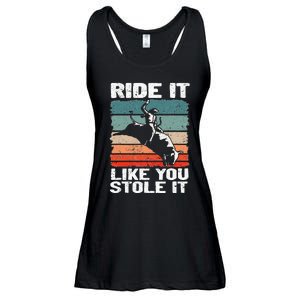 Ride It Like You Stole It Rodeo Bull Riding Cowboy Ladies Essential Flowy Tank