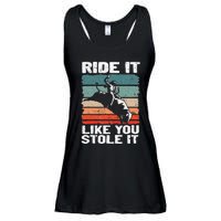 Ride It Like You Stole It Rodeo Bull Riding Cowboy Ladies Essential Flowy Tank