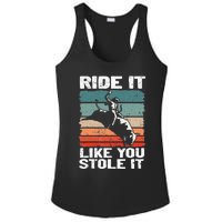 Ride It Like You Stole It Rodeo Bull Riding Cowboy Ladies PosiCharge Competitor Racerback Tank