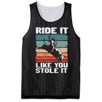 Ride It Like You Stole It Rodeo Bull Riding Cowboy Mesh Reversible Basketball Jersey Tank