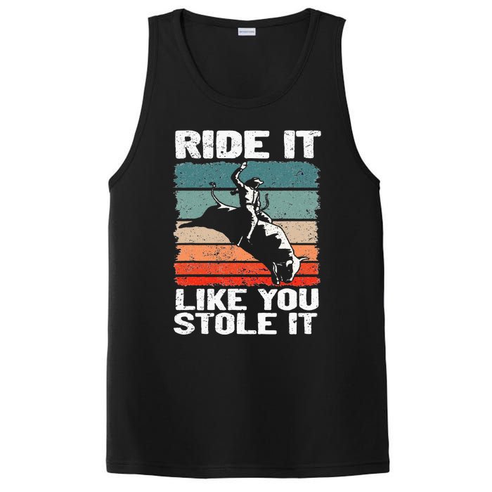 Ride It Like You Stole It Rodeo Bull Riding Cowboy PosiCharge Competitor Tank