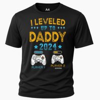 Retro I Leveled Up To Daddy 2024 First Time Dad Cooling Performance Crew T-Shirt