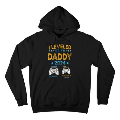 Retro I Leveled Up To Daddy 2024 First Time Dad Hoodie