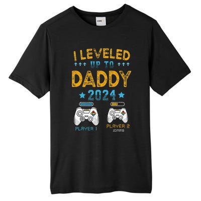 Retro I Leveled Up To Daddy 2024 First Time Dad Tall Fusion ChromaSoft Performance T-Shirt