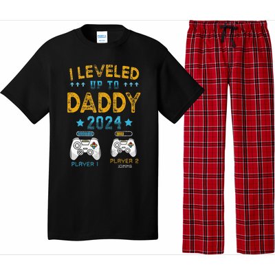 Retro I Leveled Up To Daddy 2024 First Time Dad Pajama Set